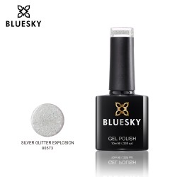 Bluesky 80573 SILVER GLITTER EXPLOSION UV/LED Soak Off Gel Nail Polish 10ml