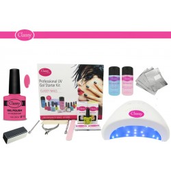 Tickle Me Pink Classy Deluxe Gel Nail Kit With Choice of Lamp