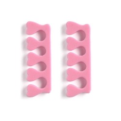 Pink Sponge Finger/Toe Separator for Pedicure Manicure (2 Pack)